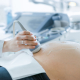 Ultrasound of a pregnant belly